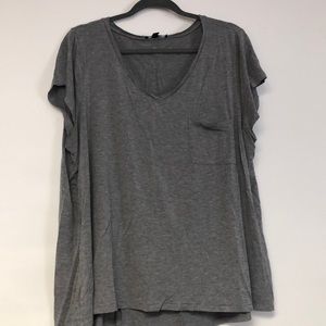 Grey V-Neck Tee